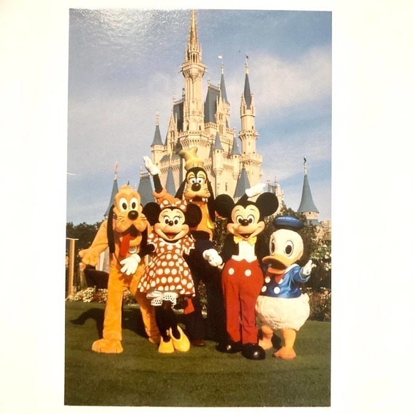 Mickey and Friends at Castle Walt Disney World 4x6 Postcard - Picture 1 of 2